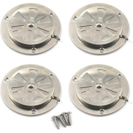 

Ø95mm Stainless Steel Round Air Vent Grille Cover Circular Ventilation Cover (4 Pieces) AAA-1066