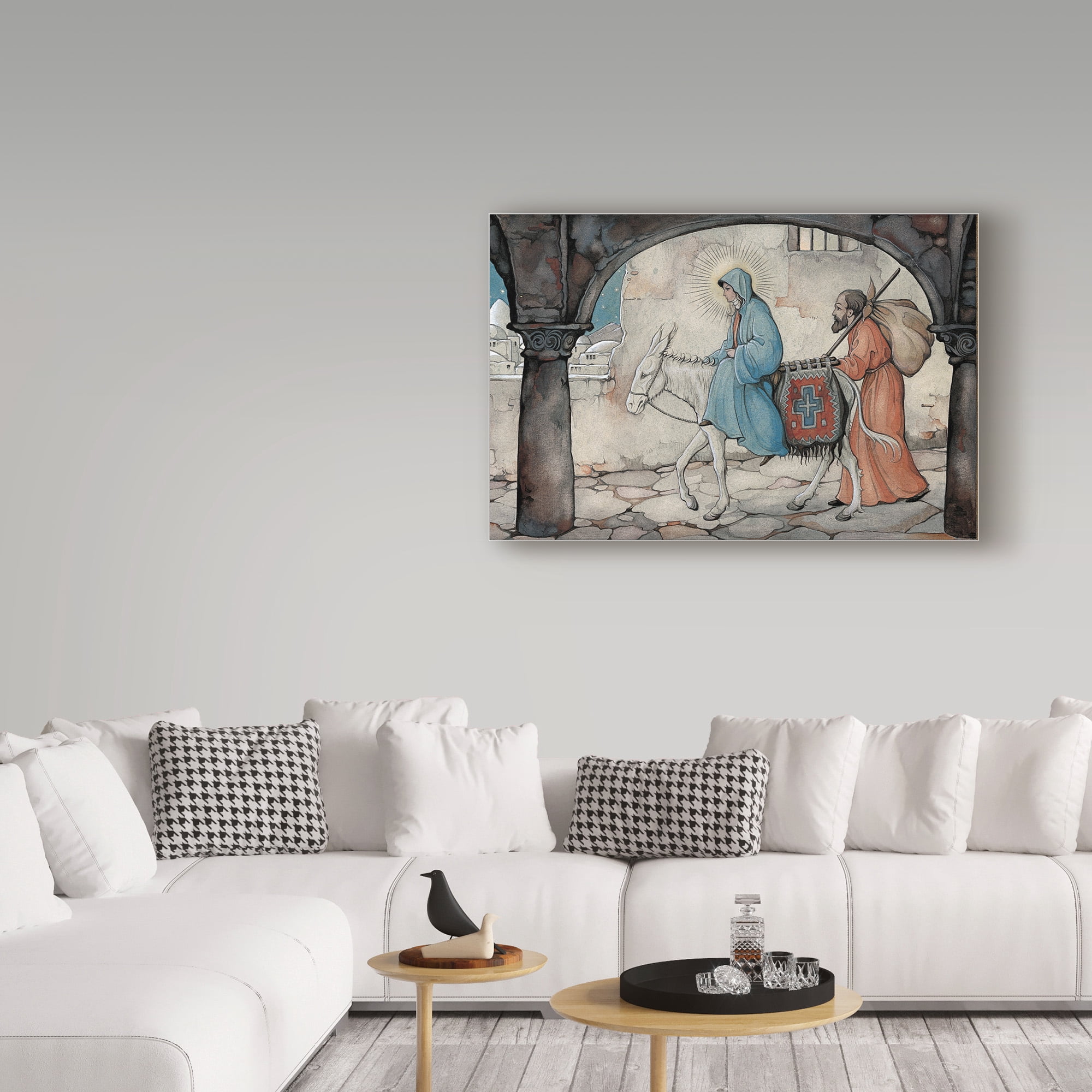Trademark Fine Art 'Virgin Mary In The Town' Canvas Art by Anton Pieck