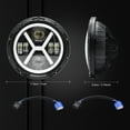 thumbnail image 3 of Faros para automóviles 1 Uds 7 pulgadas coche motocicleta LED faro 500W 6000K 30000LM IP67 impermeab Romacci  Faros para automóviles, 3 of 7