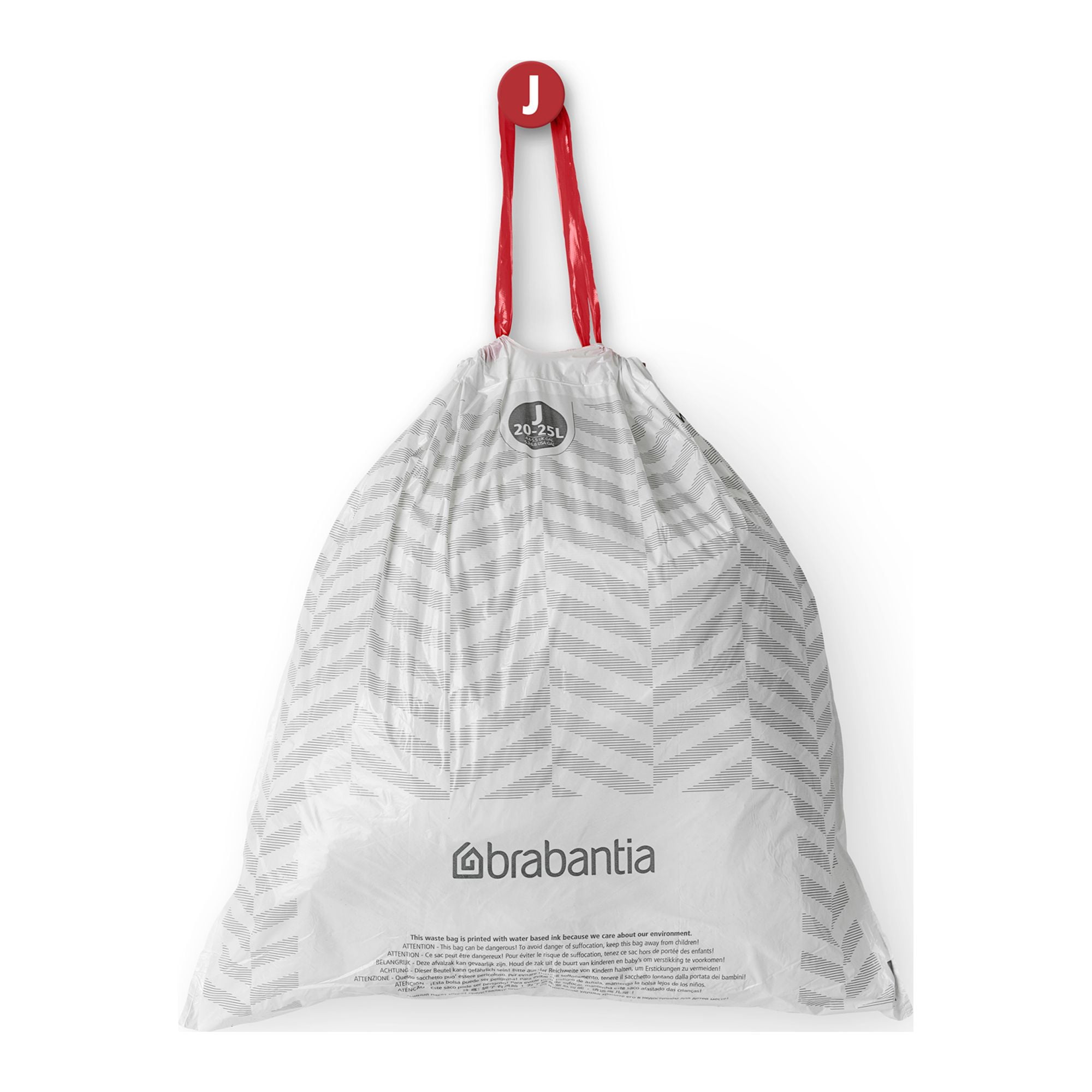 Brabantia PerfectFit Trash Bags, Code J, 5.3-6.6 gallon - 120 Count