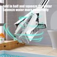 thumbnail image 6 of Qocolhg Folding S-queeze Sponge Mop, Absorbent Roller Foam Mop with 50.39inch Extendable Handle and 2 Sponge, Heads Self Wringing Mop Adjustable Cleaning Wet Mop for Hardwood Tile Kitchen Bathroom, 6 of 6