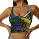 thumbnail image 1 of Fotbe Cute Blue Frog Sujetador Deportivo Largo sin Aros para Mujer con Almohadillas y Soporte Medio, Transpirable y Absorbente, Camiseta Tipo Chaleco o Tank Top-Large, 1 of 8