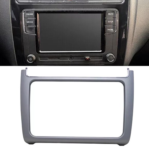SPRING 2 DIN Car Stereo Radio Fascia Panel Trim Dash Installation Kit For 2014-2019 Silver