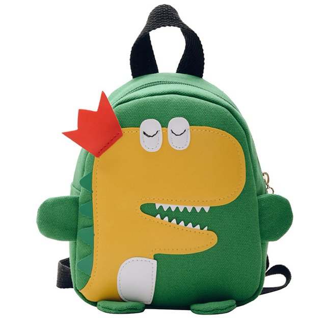 CHAO Bonita mochila con forma de dinosaurio, bolso para niños pequeños, mini bolso de viaje con dibujos de animales para exteriores, nuevo color verde