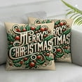 thumbnail image 2 of Christmas Decorative Throw Pillow Case Linen Pillowcases for Sofa Couch, 2 of 6