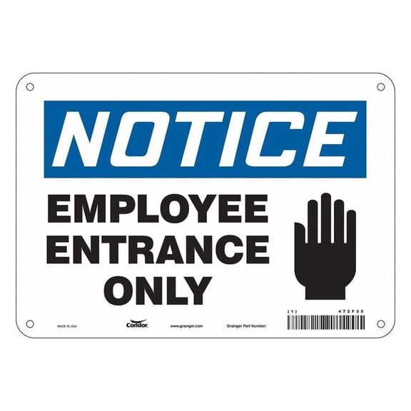 Condor Safety Sign,7 in x 10 in,Aluminum 472F35