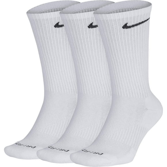 Nike Everyday Plus Cushion Crew 3 Pack Socks White (Medium) SX6888-100 (Medium)