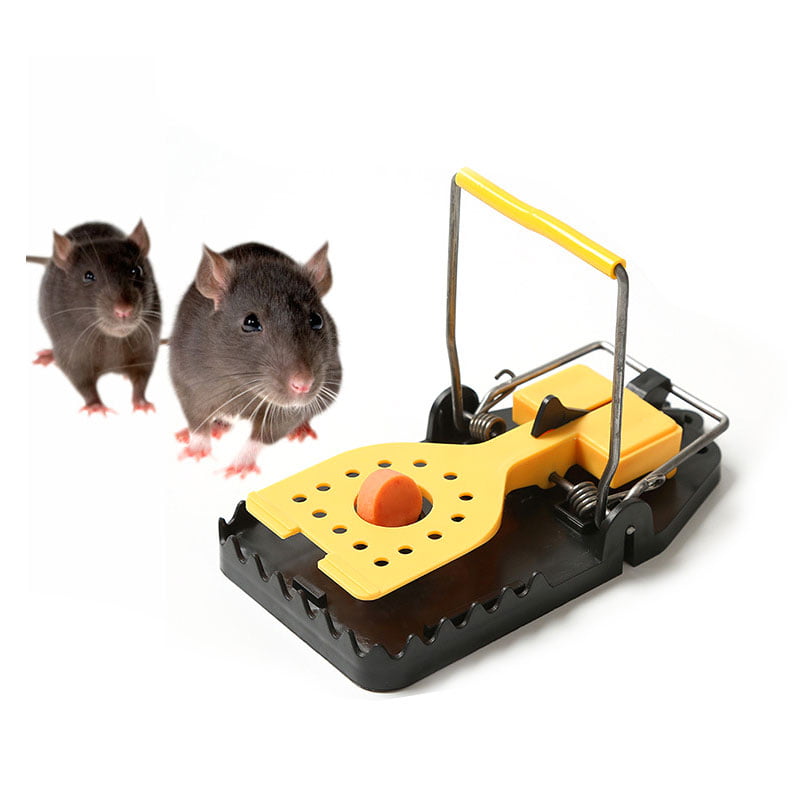 Cage mouse trap reusable spring rodent rat bait grates capture 