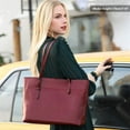 thumbnail image 2 of Kattee Vintage Genuine Leather Tote Shoulder Bag for Women Satchel Handbag with Top Handles, 2 of 6