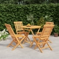 thumbnail image 1 of vidaXL 5 Piece Garden Dining Set Solid Wood Teak, 1 of 5