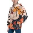 thumbnail image 2 of Picia Butterfly Floral Elegance Pattern Youth Hoodie - Warm Pullover Sweatshirt with Kangaroo Pocket, Ideal for Boys and Girls-X-Large, 2 of 6