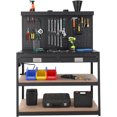 thumbnail image 6 of Mescukay 48" Heavy Duty Steel Garage Workbench with Pegboard & Storage, Storage Shelves & Drawers, 1000 LBS Load Capacity, Work Bench Table for Workshop, DIY, 6 of 6