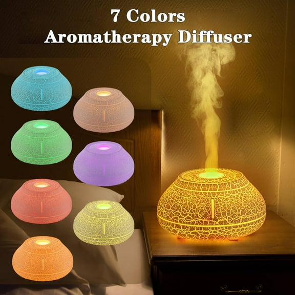 Aroma Diffuser Air Humidifier Essential Oil Ultrasonic Cool Mist Maker Fogger Colorful Flame Lamp Diffuser Aromatherapy