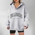 thumbnail image 2 of Plus Size Tunic Tops for Women Winter Oversized Hooded Long Sleeve Bubble One Shoulder Hoody Graphic Leisure Cotton Hoodie Sweatshirt(Light Gray,XXL), 2 of 4