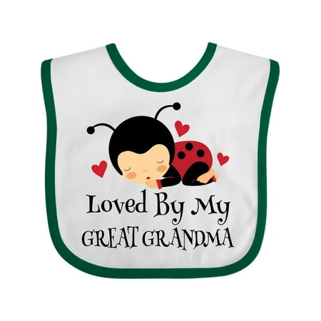 

Inktastic Loved by My Great Grandma Gift Baby Girl Bib