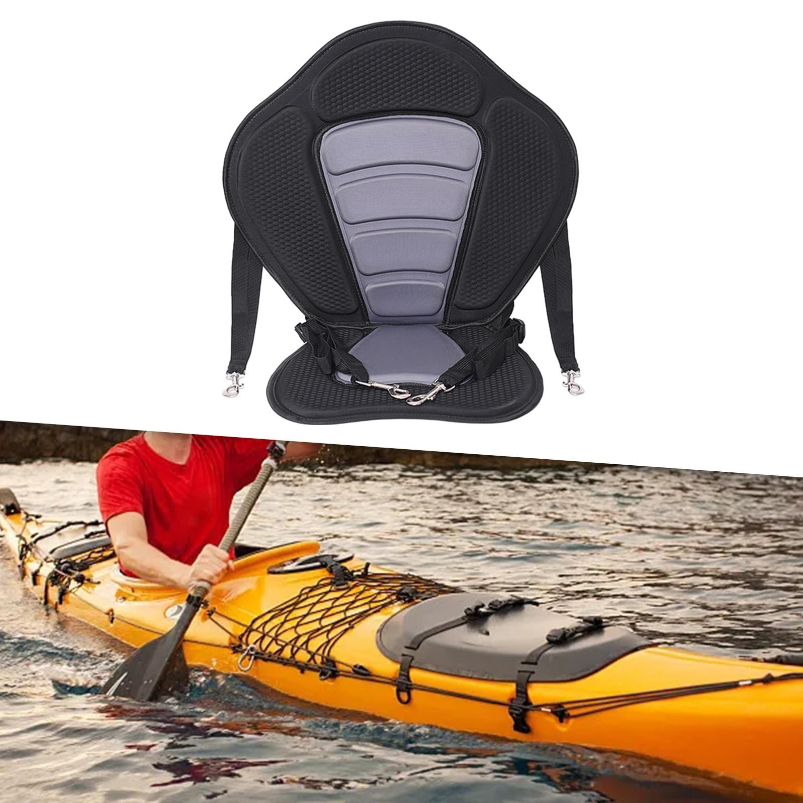 harayaa Kayak Padded Seat Canoe Seat Adjustable Cushion Cushioned Fishing Seat Anti Skid Grey