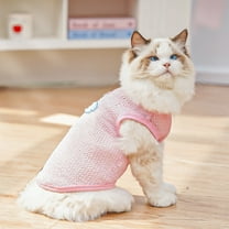 Tvtnvo Cute Lace Up Pet Clothes Short Sleeved Breathable Vest for Dogs and Pets,Suit for Small Medium Pets,Soft Fabric for Daily Wear,Parties Outdoor Activities Pink