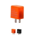 thumbnail image 3 of letairis Universal Adjustable Frequency Flashing LED Flasher Motorcycle Lights Turn Signal Indicator 12V Flash Relay, Orange Black, 3 of 5