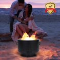 thumbnail image 6 of Pellet Fire Pit for Outside with Portable Carrying Storage Bag, 15x11Inch Smokeless Fire Pits Outdoor Wood Burning, Low Smoke Camping Stove for Bonfire Picnic Backyard Cooking on Beach, Black, M, 6 of 7