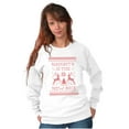 thumbnail image 4 of Ugly Christmas Naughty is New Nice Sweatshirt for Men or Women Brisco Brands M, 4 of 6