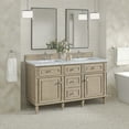 thumbnail image 5 of James Martin Vanities 424-V60D-BW-3CAR Lorelai 60" Double Basin Wood Vanity Set - White, 5 of 7