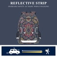 thumbnail image 5 of FORMRS Unisex School Backpack 17" Student Travel Bag with Laptop Compartment, Colorful Floral Pattern, 5 of 7