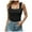 Black, variant on Womens Summer Tops 2x Tops Back Cut Top Women Sheer Bodysuit Lace Beaded V Neck Top Apparel T Shirt Athletic Tops Shorts And Women Satin plus Size Camisole Sexy Tank Square Neck Ruffle Black M