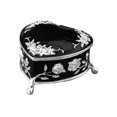 thumbnail image 4 of Treasure Chest Box Heart Shape Ear Holder Jewelry Box Small for Wedding Black, 4 of 9