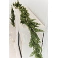 thumbnail image 6 of Guvpev 9FT Christmas Cedar Garland with String Lights, Real Touch Winter Norfolk Pine Garland, Green Artificial Greenery Garland for Holiday, Mantel, Table, Wall, Indoor Outdoor Christmas Decorations, 6 of 15