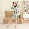 thumbnail image 3 of FORMRS Kids Bathrobe Unisex Hooded Robe Toddler Pajamas Sleepwear, Size 4-6T, Retro Flower, 3 of 7