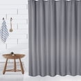 thumbnail image 3 of Rideau de Douche Robuste en Tissage Gaufré Gris – 72x72 Pouces, Imperméable à l'Eau, Polyester Résistant à l'Humidité, Style Hôtel, Oeillets Inoxydables, Lavable, Couleur : Gris, 3 of 7