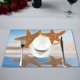 thumbnail image 1 of Mantel Individual ABPHQTO de mesa con diseño de estrellas de mar y cielo azul puro 30x45 cm, 1 of 2