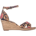thumbnail image 2 of Nine West Womens Jeranna Fabric Open Toe Casual Platform Sandals, 2 of 3