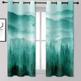thumbnail image 3 of Foggy Forest Curtains for Bedroom 42x63inch Natural Landscape Window Curtain Cyan Mist Mountain Blackout Curtains Insulated Room Darkening Window Drapes for Living Room 2 Panels CLOKSP1006, 3 of 7