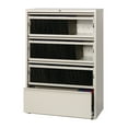 thumbnail image 3 of Hirsh 36 inch Wide 4 Drawer Metal Lateral File Cabinet with Roll-Out Shelves for Home and Office, Holds Letter, Legal and A4 Hanging Folders, Putty, 3 of 4