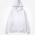 thumbnail image 2 of Babcutegg Mens Full Zip Hoodie Loose Fit Long Sleeve Casual Hooded Sweatshirt with Pockets Size XL, 2 of 7