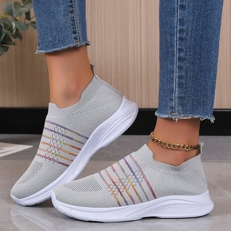 

Vedolay Casual Shoes For Summer Women s Fashion Sneakers Comfortable Breathable Slip On Loafers Flats Shoes Pink 8