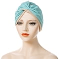 thumbnail image 2 of Womens Fashion Elastic Solid Color Comfortable Cap Beaded Large Cap for Women, 2 of 4
