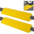thumbnail image 1 of Pyle Durable Cable Ramp Protective Cover - 2,000 lbs Max Heavy Duty Drop Over Hose & Cable Track Protector, Safe in High Walking Traffic Areas, Cable Concealer for Outdoor & Indoor Use, 2 Pack, 1 of 5