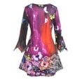 thumbnail image 2 of Rosegal Plus Size Floral Butterfly Lace-up Tunic Tee Multi 3X, 2 of 4