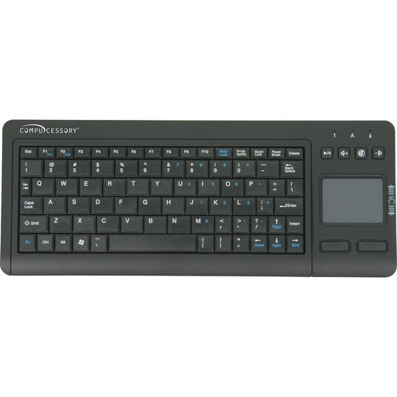 Compucessory, CCS50914, Touch Pad Wireless Keyboard, 1, Black
