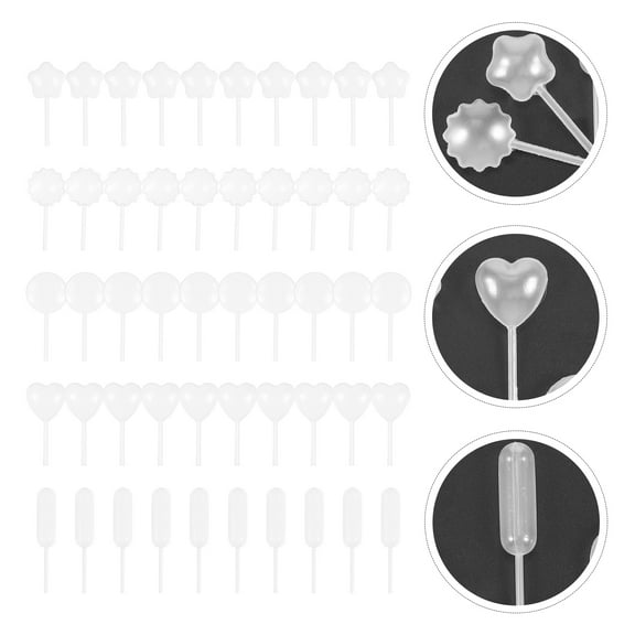 FRCOLOR 50Pcs Plastic Jam Droppers Jam Syringe Droppers Sauce Dropper Pipettes