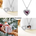 thumbnail image 4 of CACA LADY Heart Locket Necklace That Holds Pictures Sterling Silver Butterfly Locket Personalized Custom Photo Pendant Necklace Jewelry Birthday Gifts for Women Girlfriend, Base, base,, 4 of 6