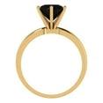 thumbnail image 4 of 2 ct Round Cut Natural Onyx Solitaire Engagement Ring for Women in 18K Yellow Gold, 4 of 5