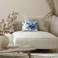 thumbnail image 6 of Americanflat 14"x10" Floral Rectangular Throw Pillow with Premium Polyester - White and Indigo, 6 of 8
