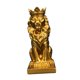 thumbnail image 3 of Figura de león con corona, adorno de mesa, colección decorativa artesanal para escritorio Dorado, 3 of 9