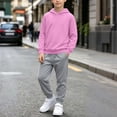 thumbnail image 4 of BXJX Boys Outfit Sets, Casual Sports 2 Piece Long Sleeve Hoodies and Joggers Sets with Pockets Pink Size 3-4 T, 4 of 5