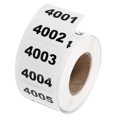 thumbnail image 1 of Uxcell 1 Rollo de Etiquetas de Número de Inventario, Etiquetas Numeradas Consecutivas del 4001 al 5000, Etiquetas Autoadhesivas (1.6x0.8 Pulgadas), 1 of 6