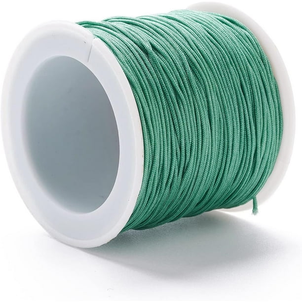 1 rollo de 100 yardas de hilo de nailon de 0,8 mm para ensartar cuentas, ideal para hacer pulseras, collares, bisutería y manualidades.