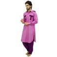 thumbnail image 3 of Atasi Men's Pathani Style Men's Salwaar Kameez Pink Punjabi Shirt-Medium, 3 of 7